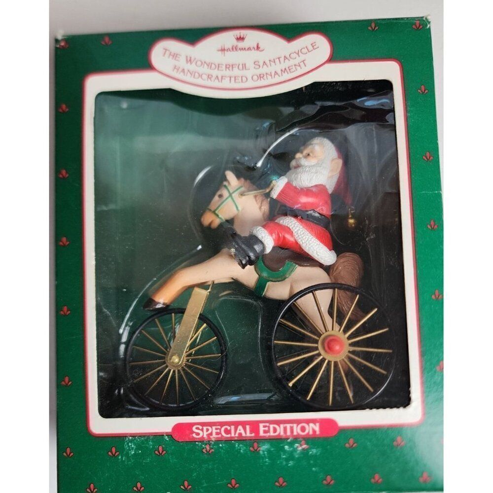Vintage Hallmark The Wonderful Santacyle Christmas Ornament Dated 1988